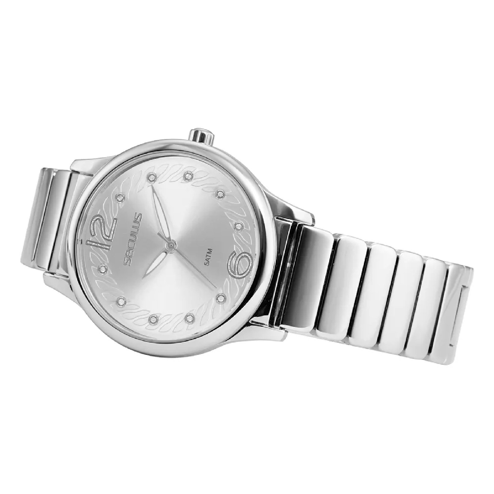 Relógio Seculus 23762L0SVNB2 Feminino 37mm Aço Inox Prata 2