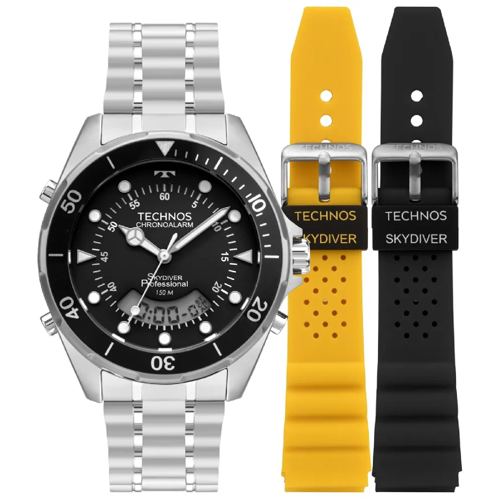 Relógio Technos Skydiver WT2060AD/T1P Masculino 44mm Aço Inox