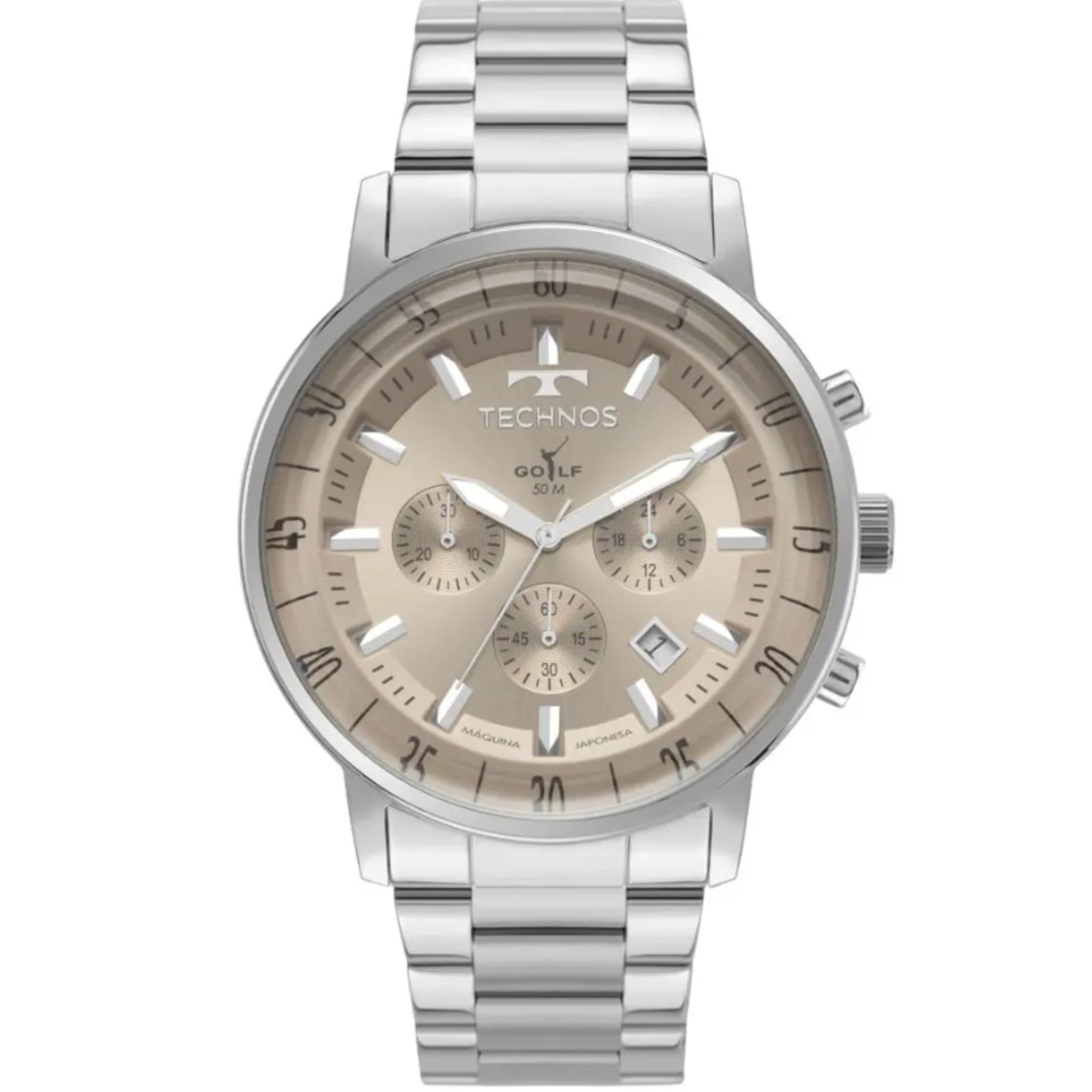 Relógio Technos Masculino Golf JS25BEF/1X 44mm Aço Inox