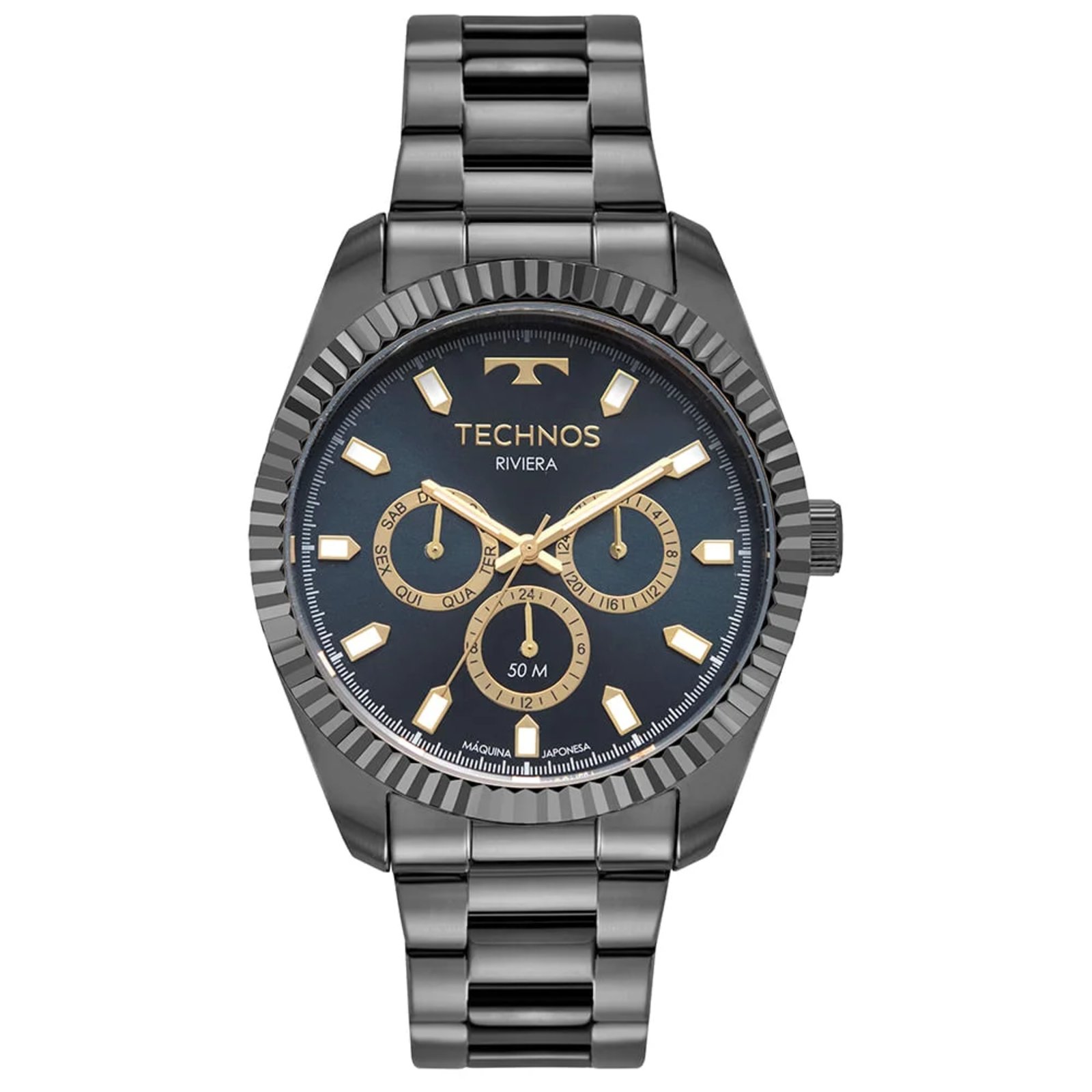 Relógio Technos Masculino Riviera 6P79CD/1A 43mm Aço Inox