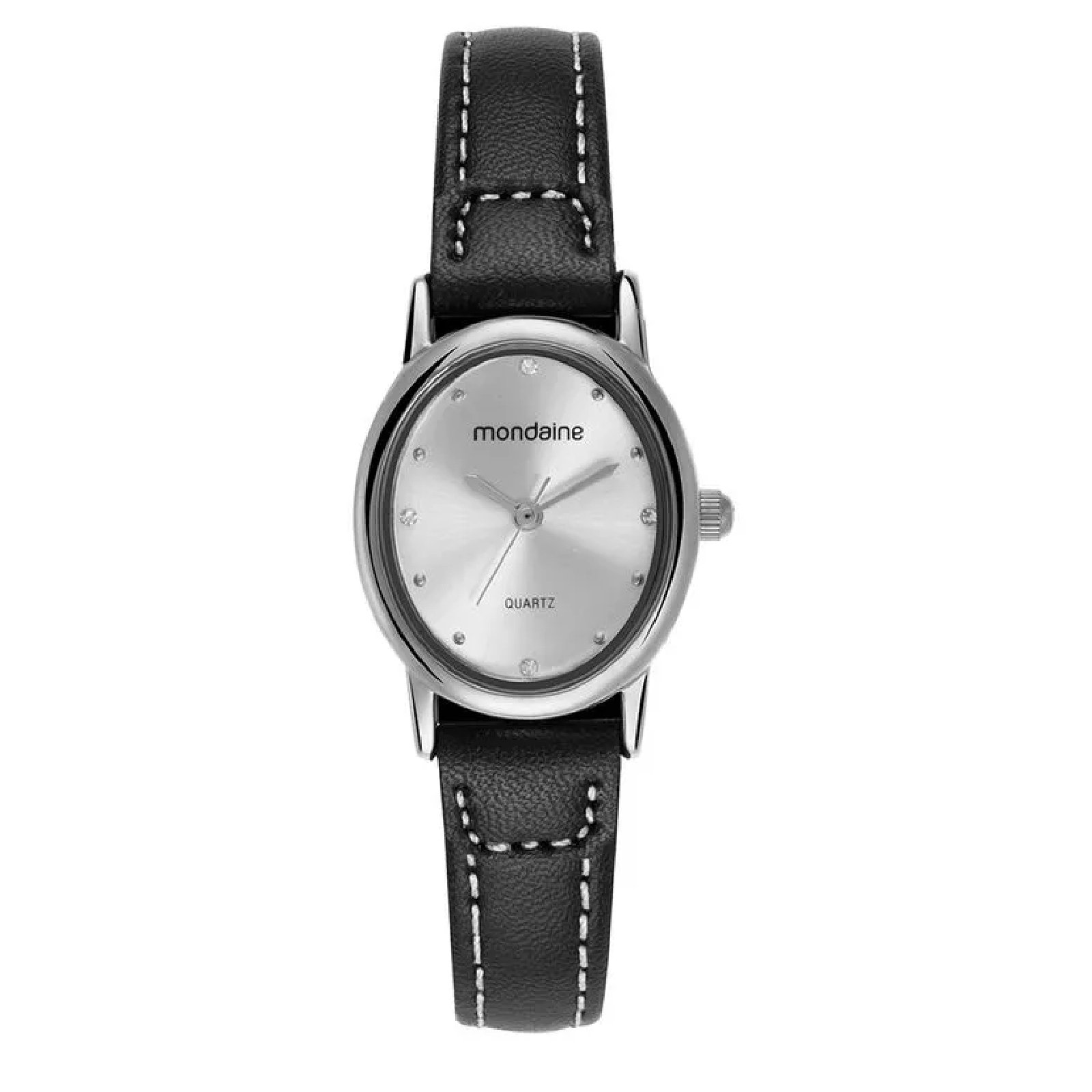 Relógio Mondaine Oval Cristais 32996L0MVNH2 23mm Couro