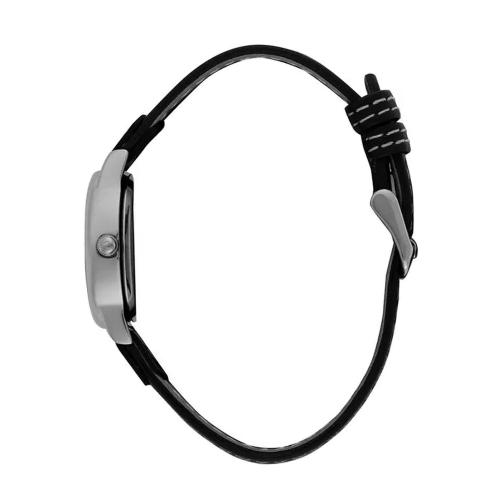 Relógio Mondaine Oval Cristais 32996L0MVNH2 23mm Couro Prata 3