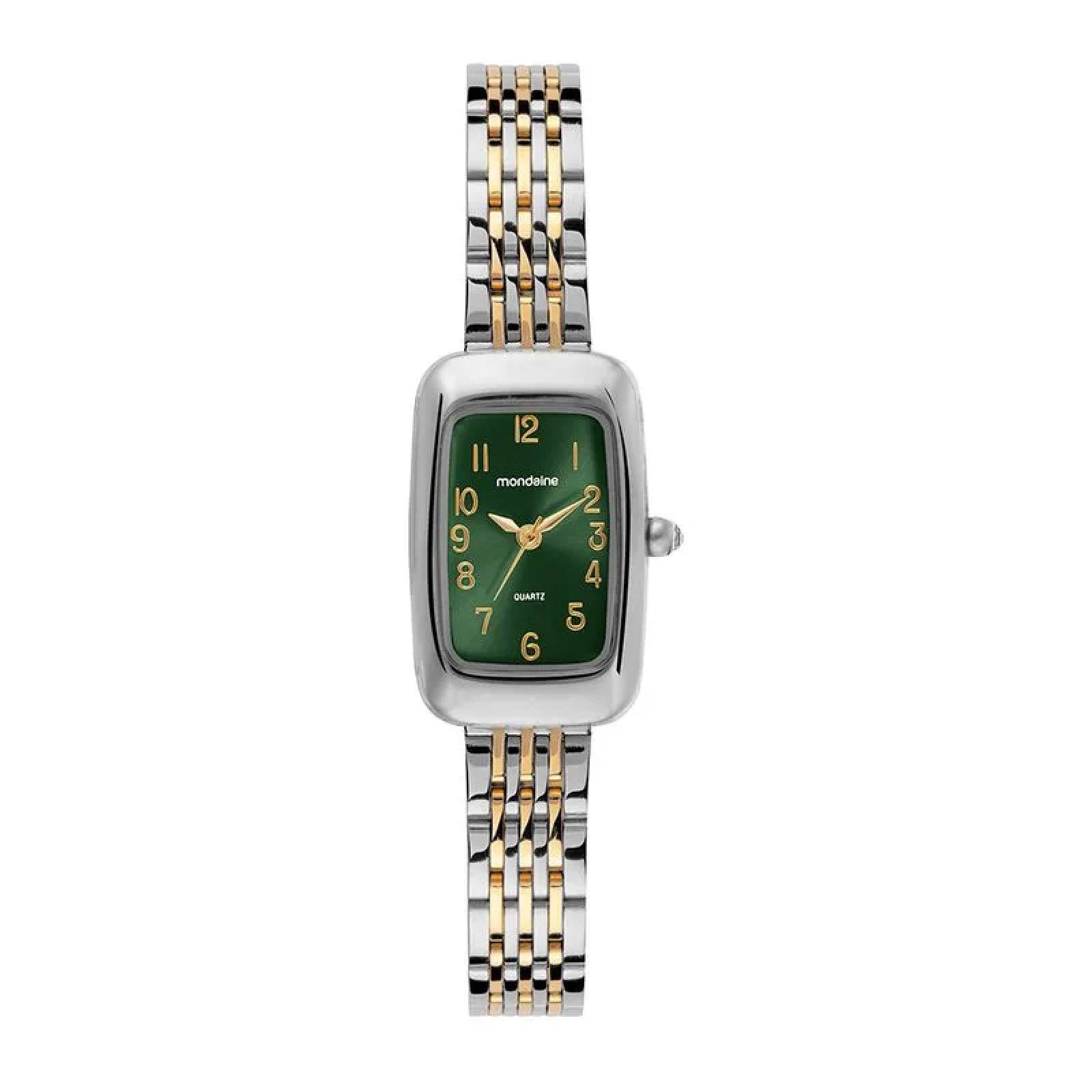 Relógio Mondaine Retangular 33007LPMVBE3 21.5mm Bicolor