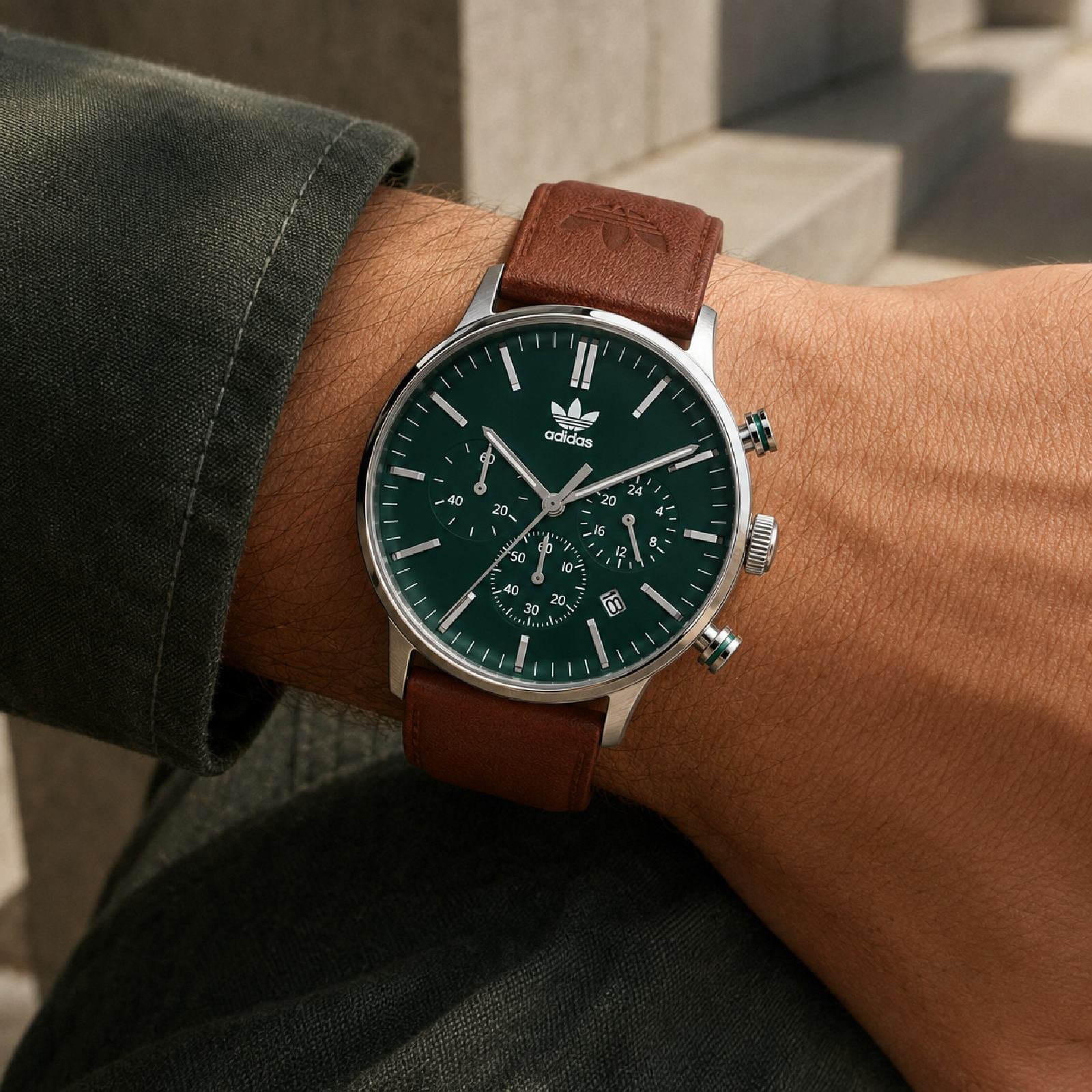 Relógio Adidas Style Code One Chrono AOSY22531 40mm Prata 2