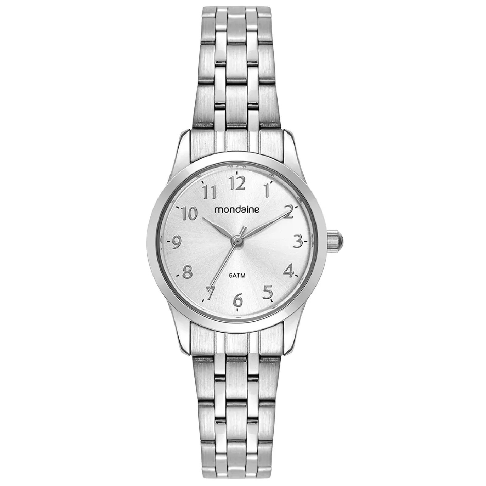 Kit Relógio Mondaine Prata com Colar e Brincos 99913L0MKNE2K1 28mm