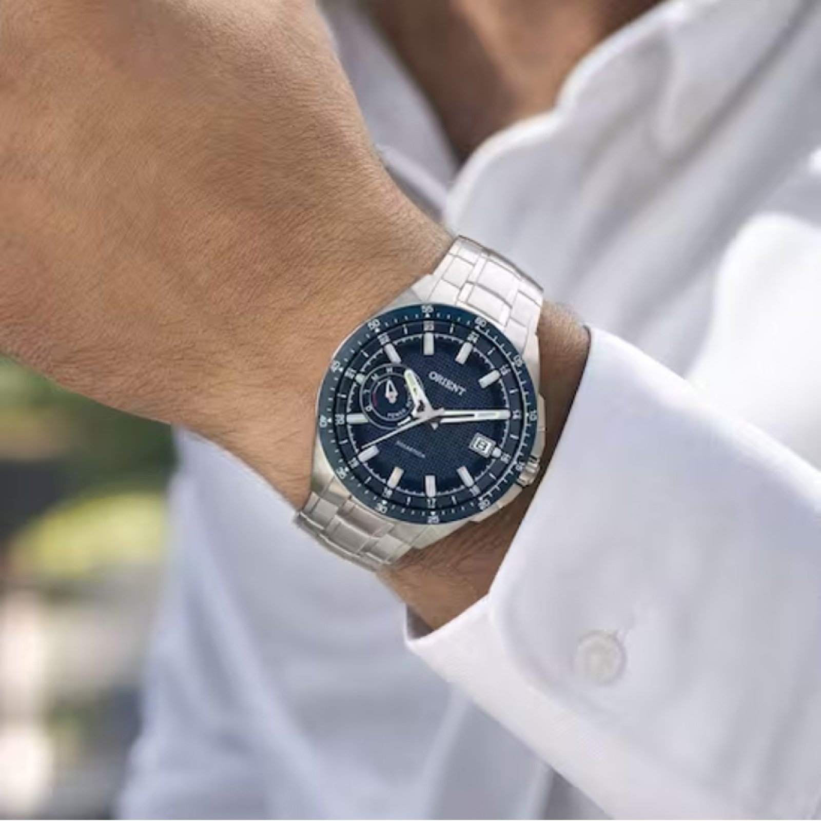 Relógio Orient Solartech MBSS1536 D1SX Masculino 42mm Prata 2