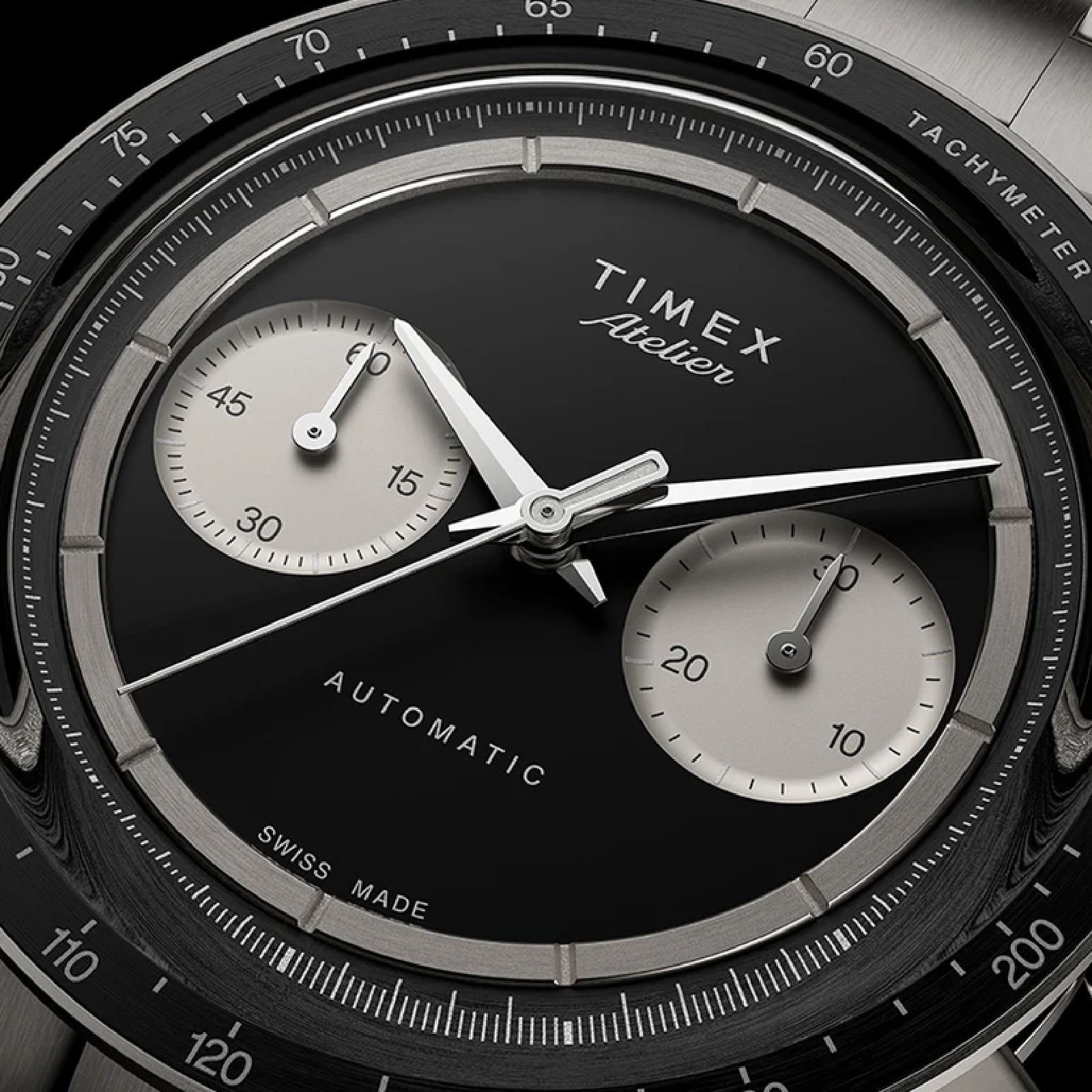 Relógio Timex Atelier Cronógrafo Automatico M1a Ti TW6A02700 42mm Prata 5