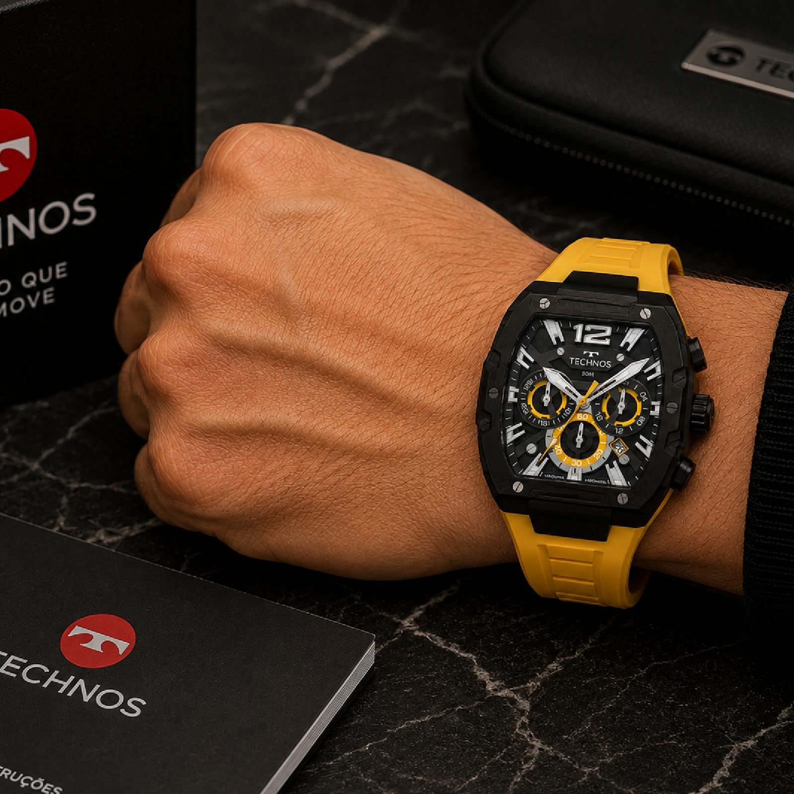 Relógio Technos TS Carbon JS25BDZ/2P 43mm Preto 2