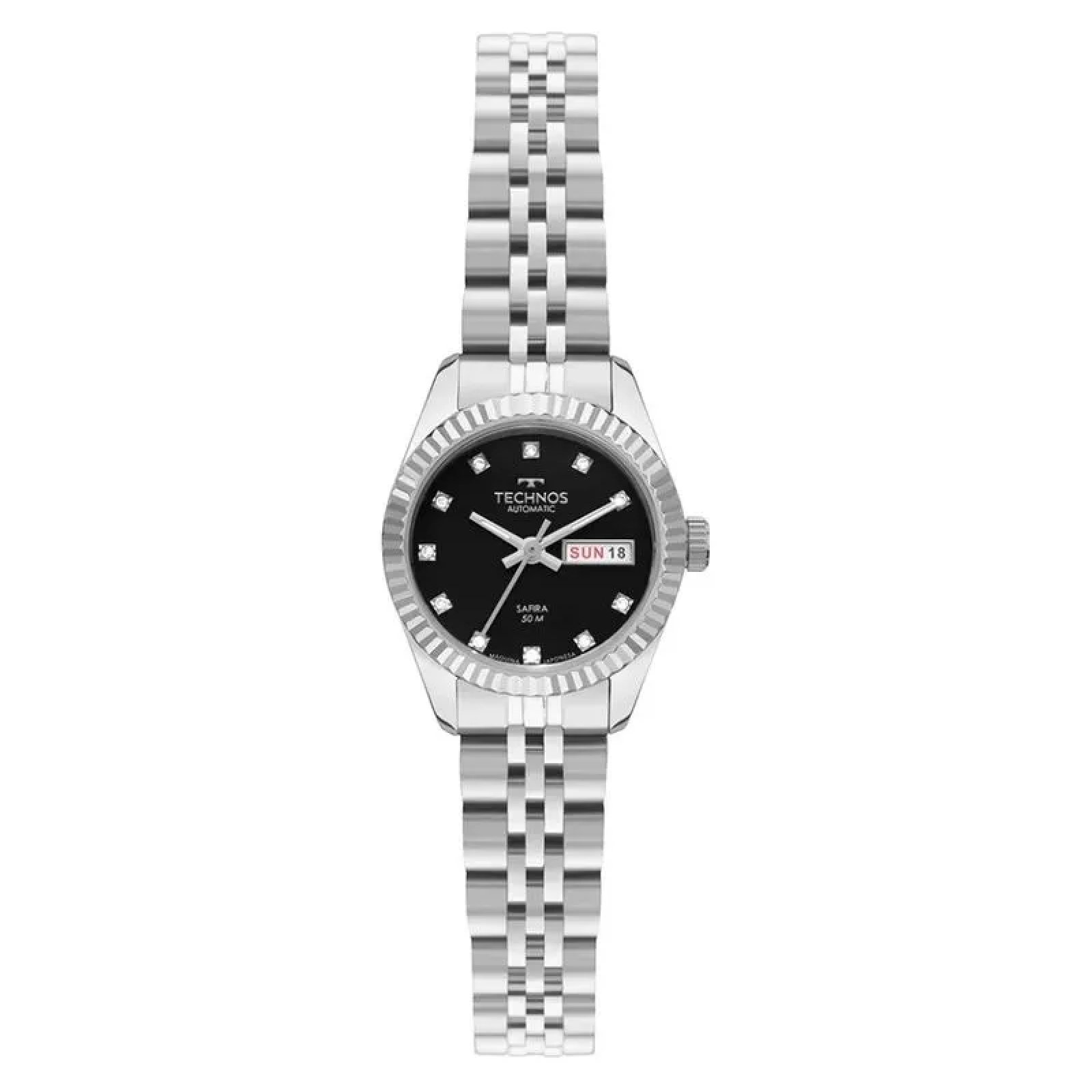 Relógio Technos Feminino Automático Riviera NH06AD/1P 24mm Aço Inox