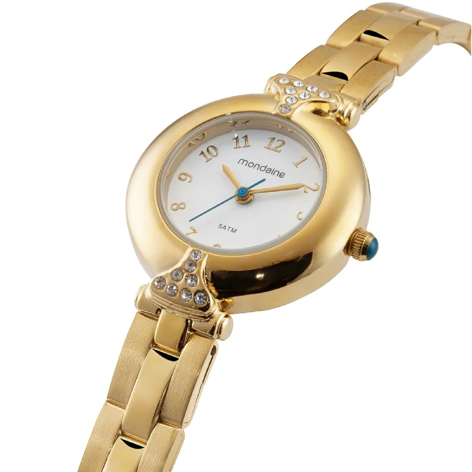 Relógio Mondaine Feminino Cristais Dourado 33022LPMVDE1 28mm Dourado 3