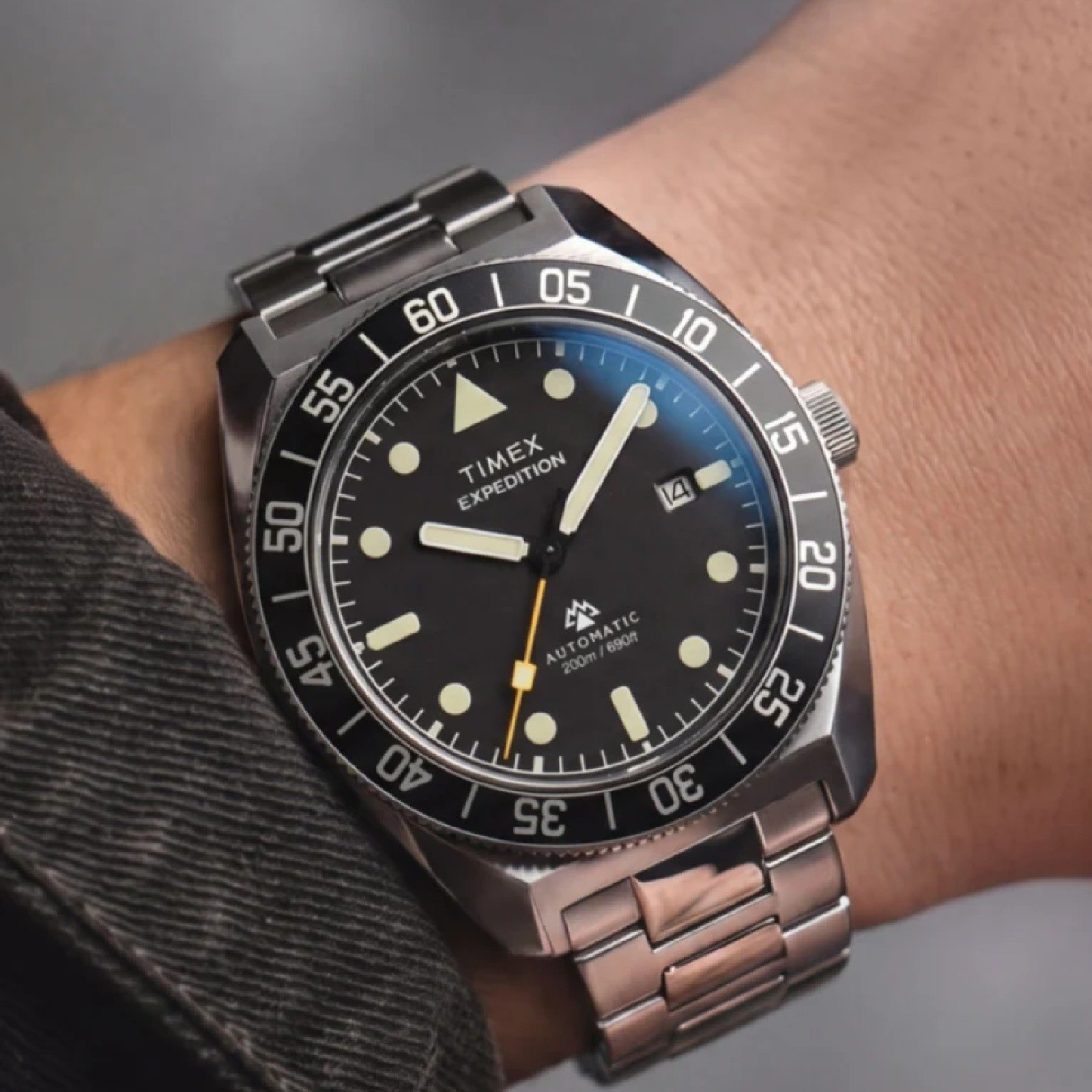 Relógio Timex Expedition Pioneer Automatic TW2Y87400 41mm Prata 2