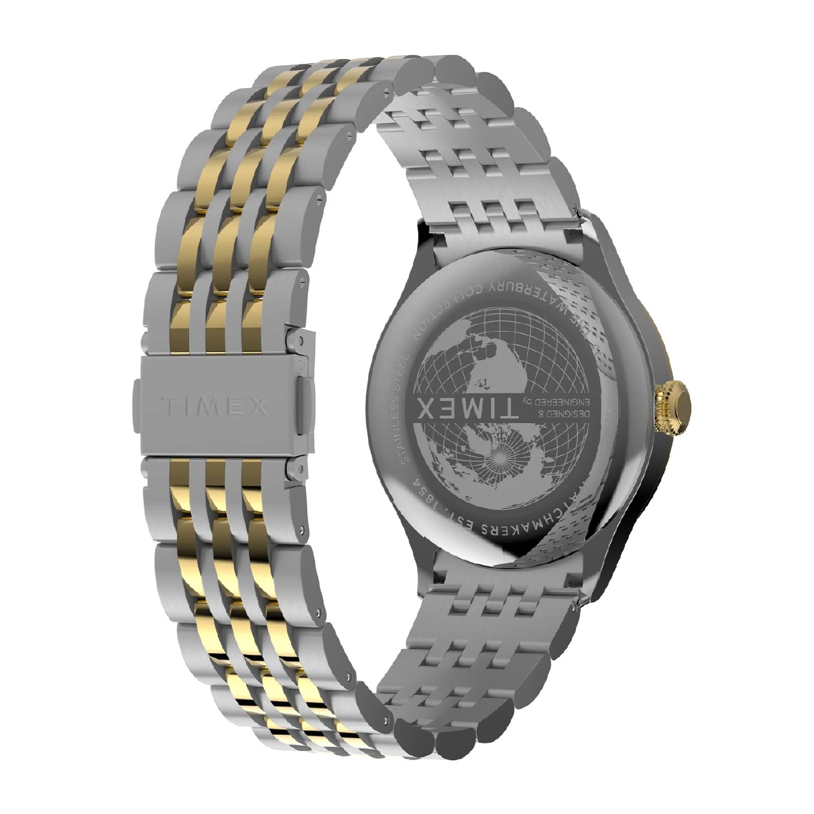 Relógio Timex Waterbury Sub Second TW2Y91900 Bicolor 39mm Dourado 4