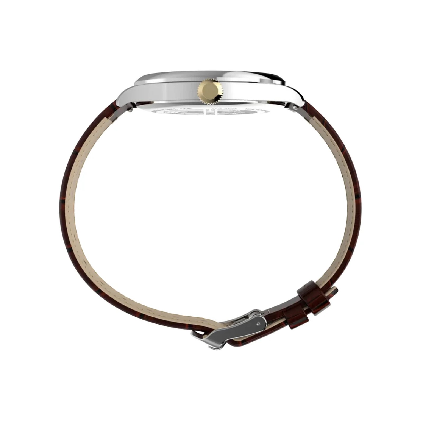 Relógio Timex Waterbury Sub Second TW2Y92100 39mm Couro Prata 4