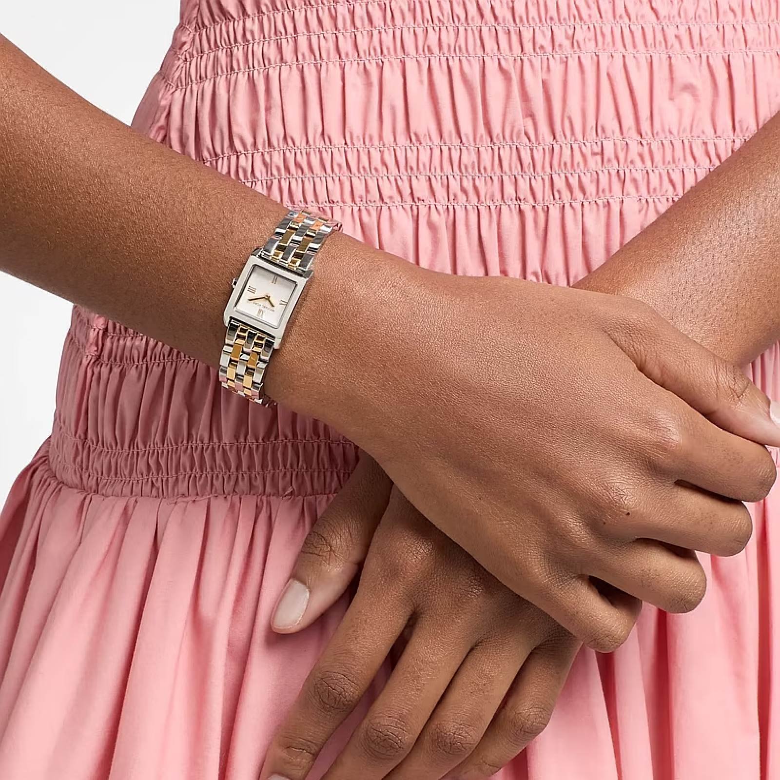 Relógio Michael Kors Georgie MK7612/1KN Bicolor 19mm Prata 2