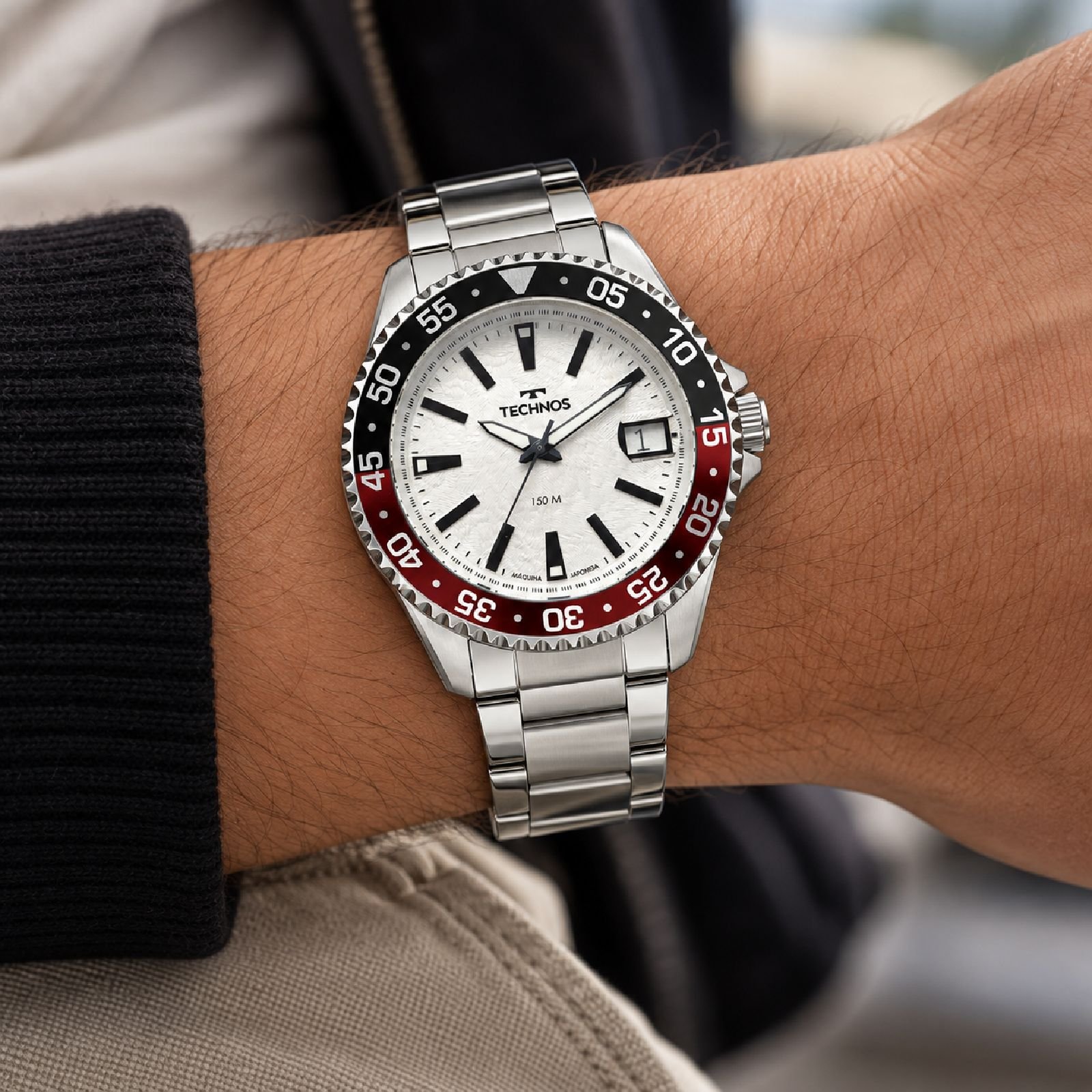 Relógio Technos Acqua 2417AC/1B Masculino 44.5 mm Prata 2