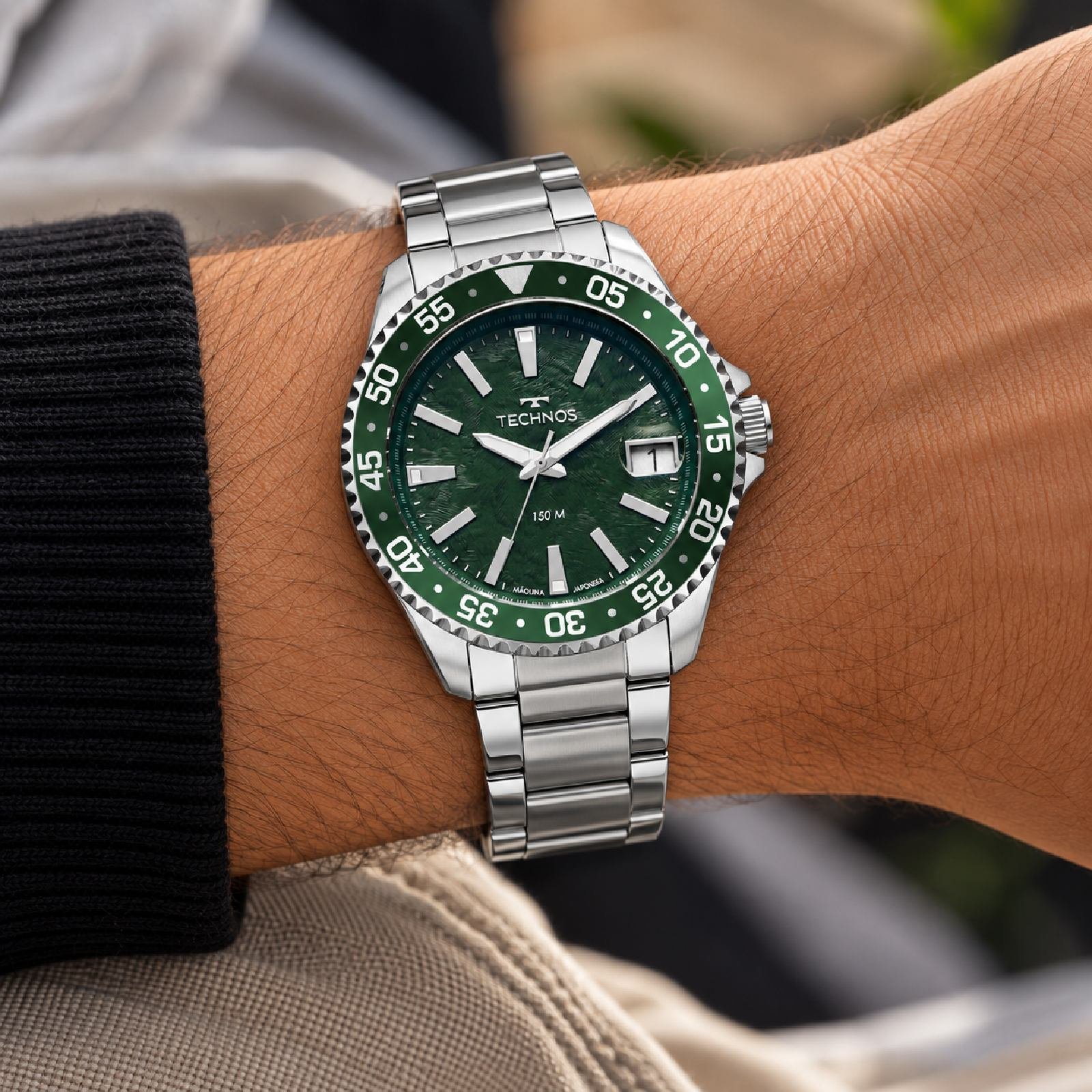 Relógio Technos Acqua 2417AD/1V Masculino 44.5 mm Prata 2