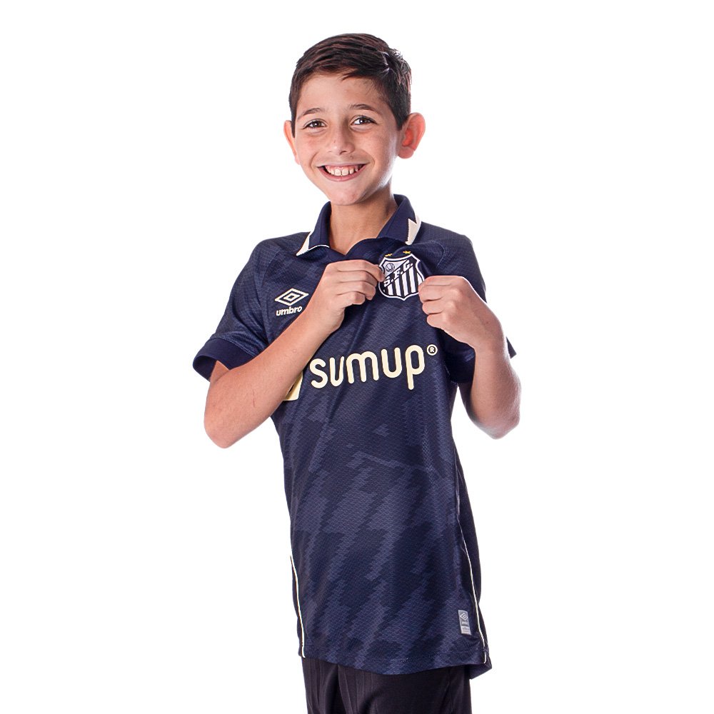 Camisa Umbro Santos III 2021 Juvenil Azul 2