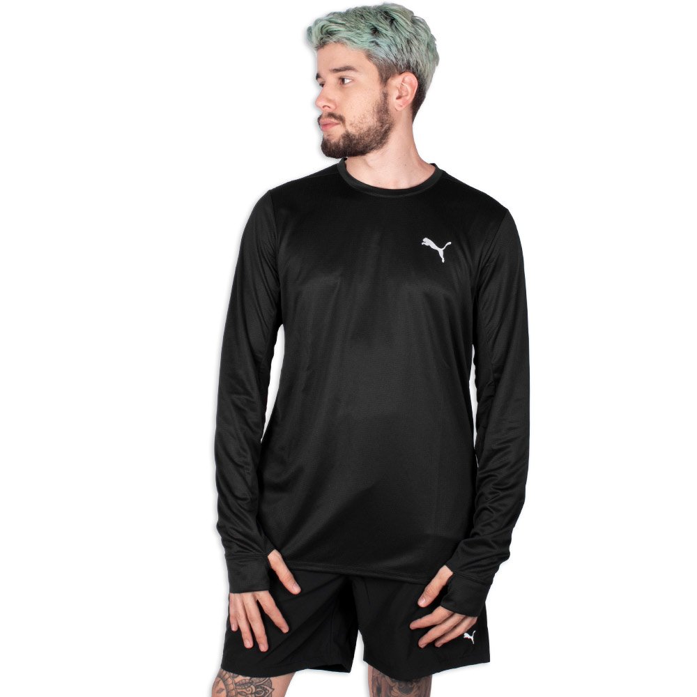 Camiseta Puma Favourite Running M/L Preta