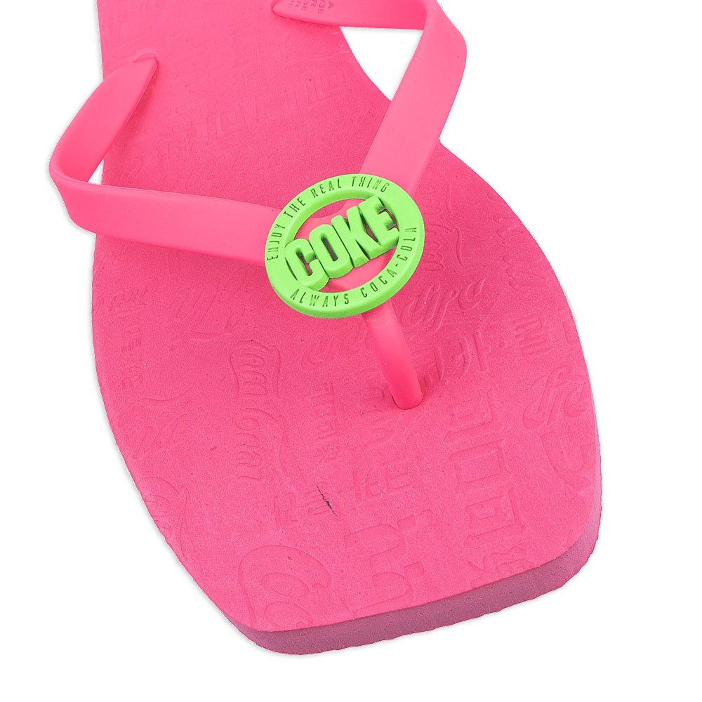 Chinelo Coca Cola Coke Sandal Feminino Pink Neon Rosa 3