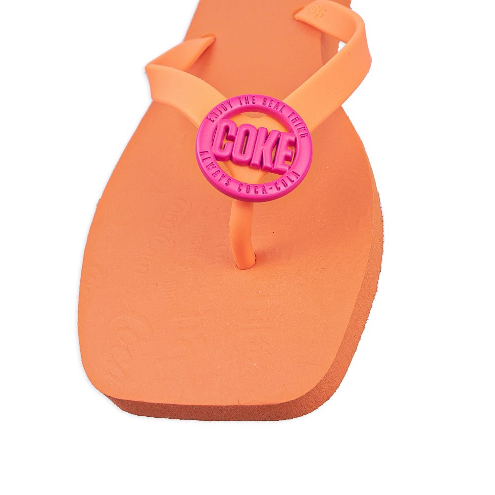 Chinelo Coca Cola Coke Sandal Feminino Laranja Neon Laranja 3
