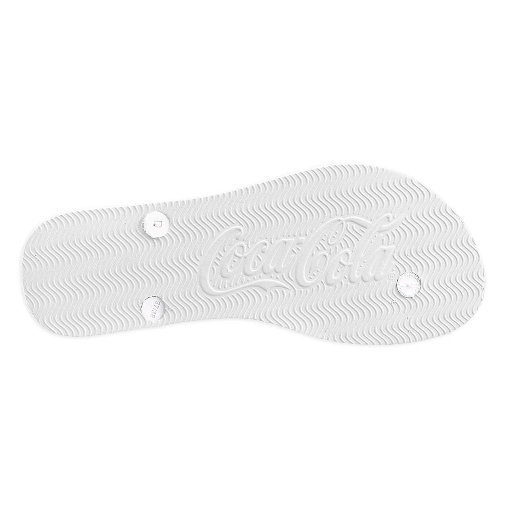 Chinelo Coca Cola Minimal Florals Feminino Branco Branco 3