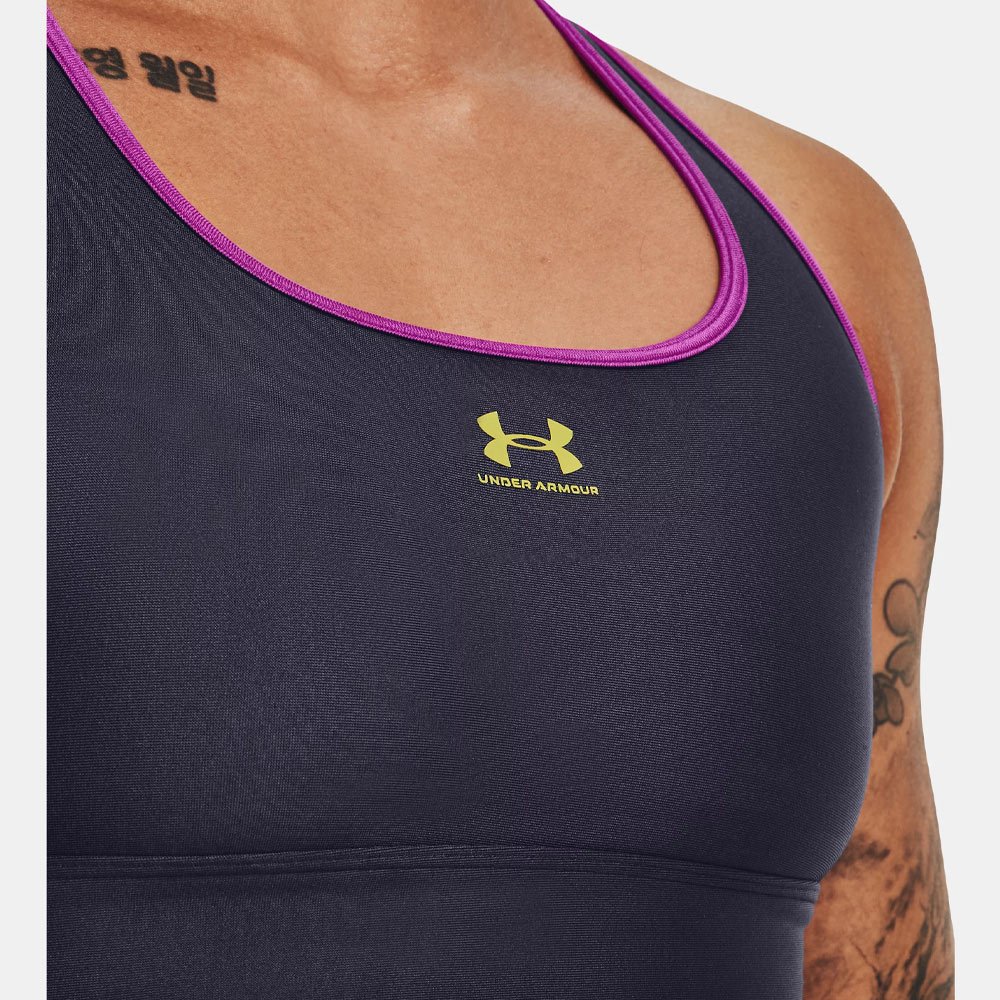 Top Under Armour Mid Padless Cinza Cinza