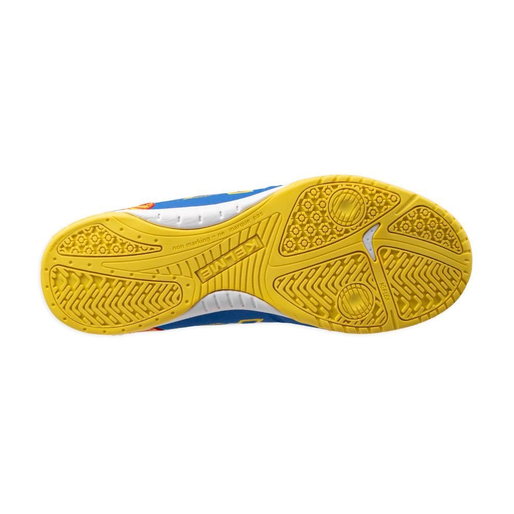 Chuteira Kelme Precision Futsal Azul e Amarelo Confortável Azul 2