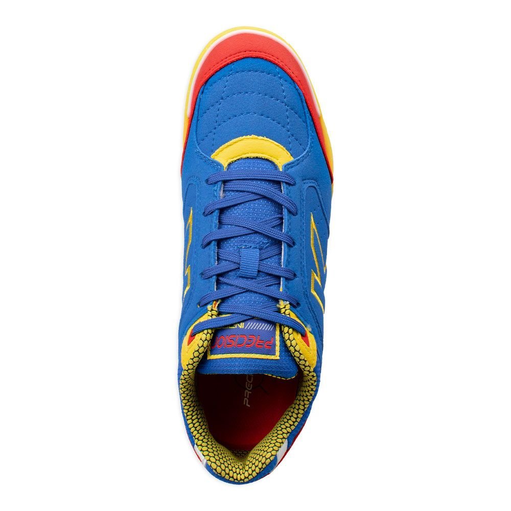 Chuteira Kelme Precision Futsal Azul e Amarelo Confortável Azul 4