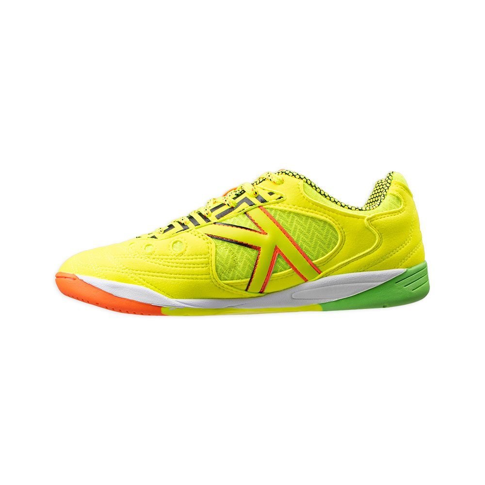 Chuteira Kelme Copa Futsal Azul Marinho e Verde Limão Amarelo 3