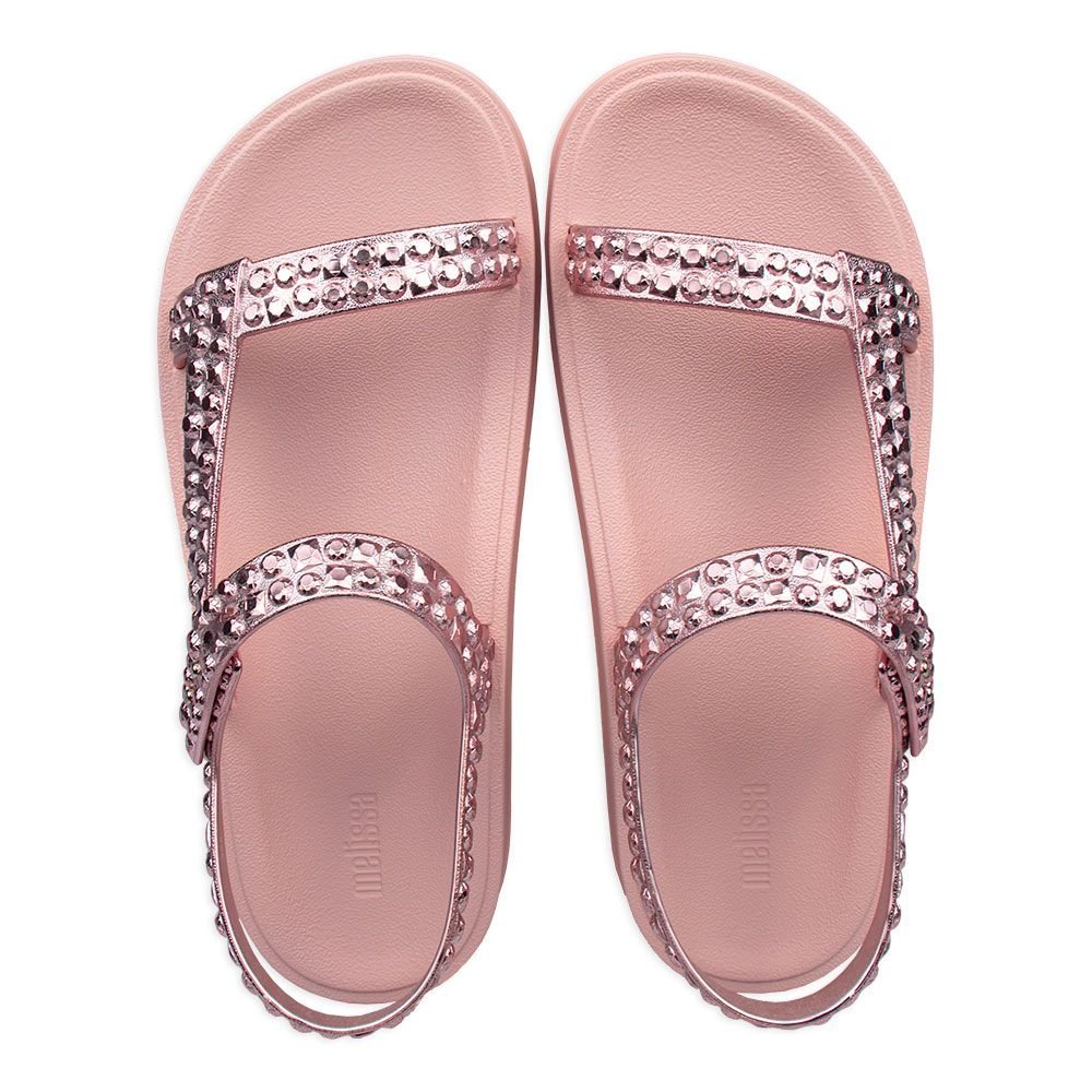 Sandália Rasteira Feminina Melissa Lust Rosa Confortável Rosa 2