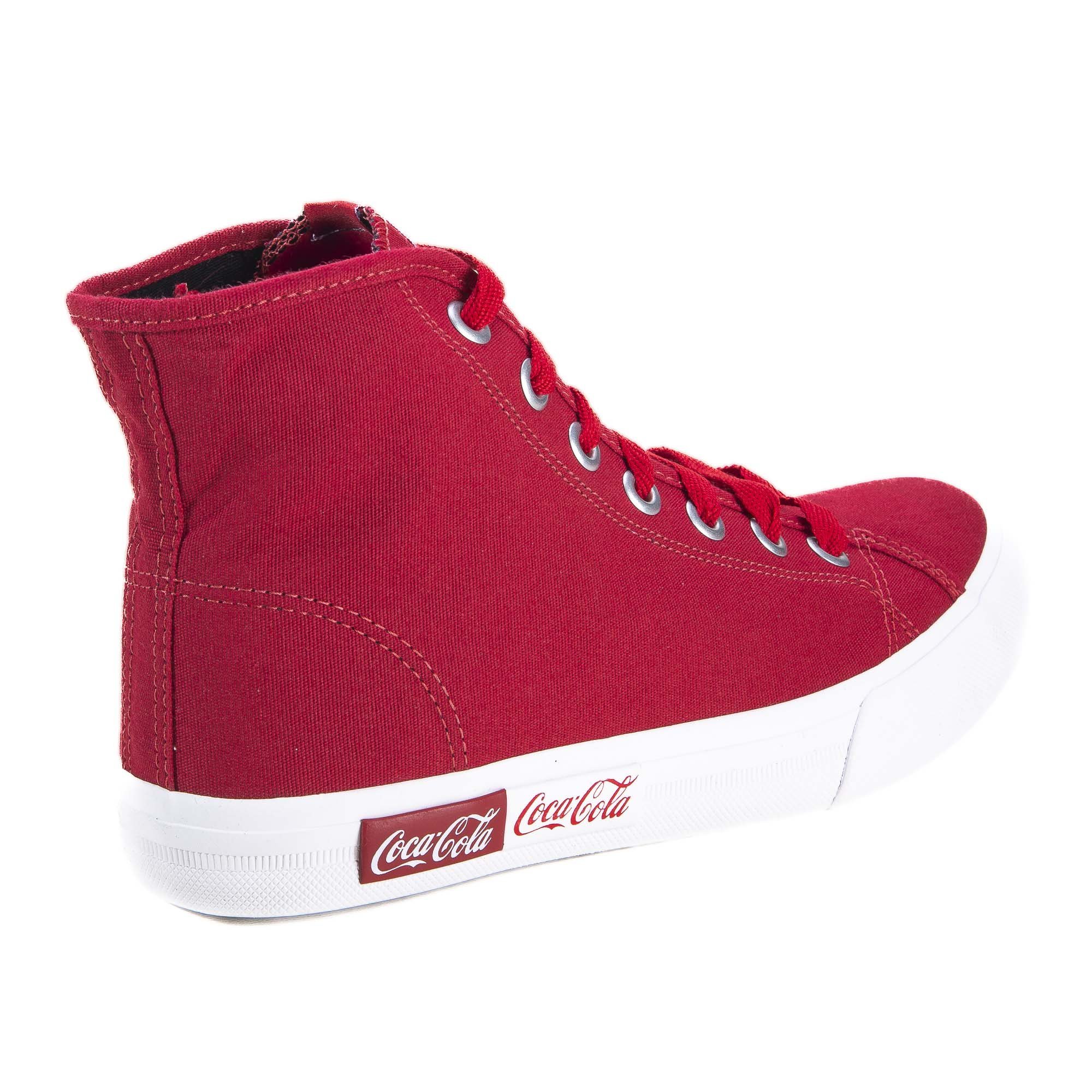 Tênis Coca Cola Blend Basic Hi Feminino Vermelho 4