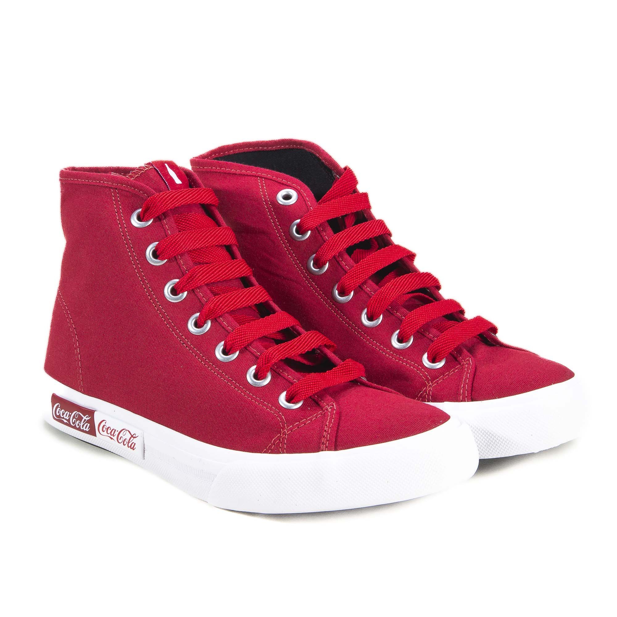 Tênis Coca Cola Blend Basic Hi Feminino Vermelho 5
