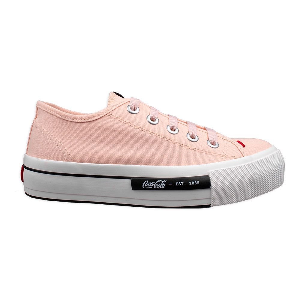 Tênis Coca-Cola Daytona Plataforma Canvas Casual Feminino Rosa 1