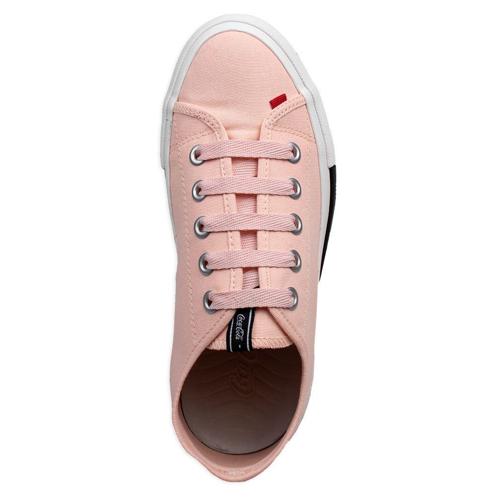 Tênis Coca-Cola Daytona Plataforma Canvas Casual Feminino Rosa 4