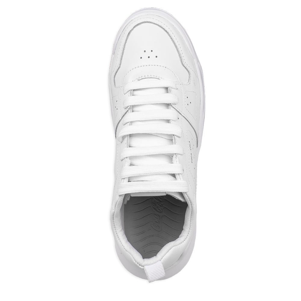 Tênis Coca-Cola Original Soho Leather Branco Casual Feminino Branco 2