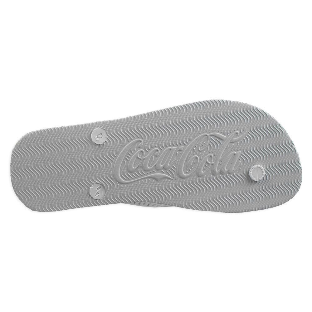 Chinelo Coca Cola Spencerian Crop 2 Branco Branco 3
