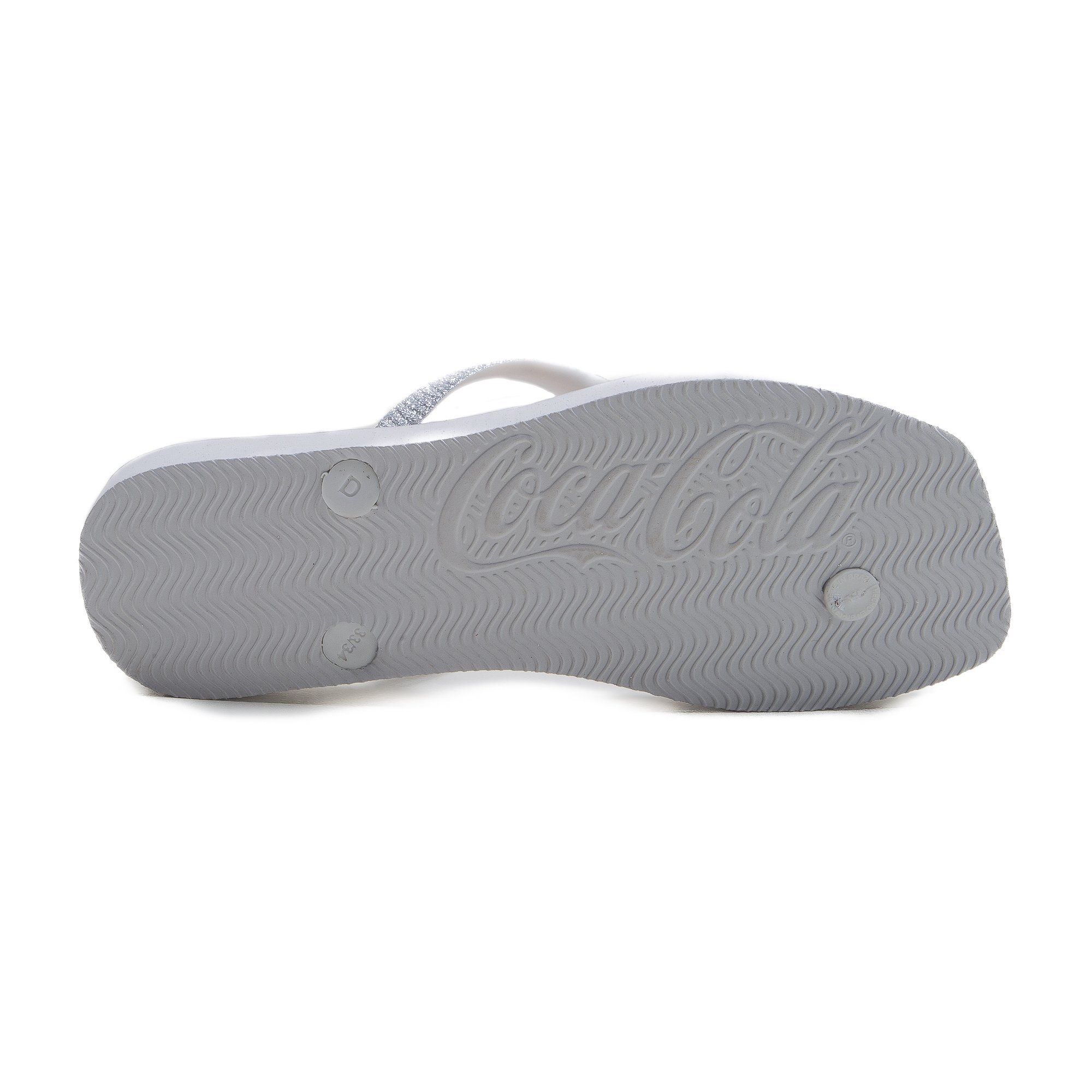 Chinelo Coca Cola Alma Square Feminino Borracha Branco 3