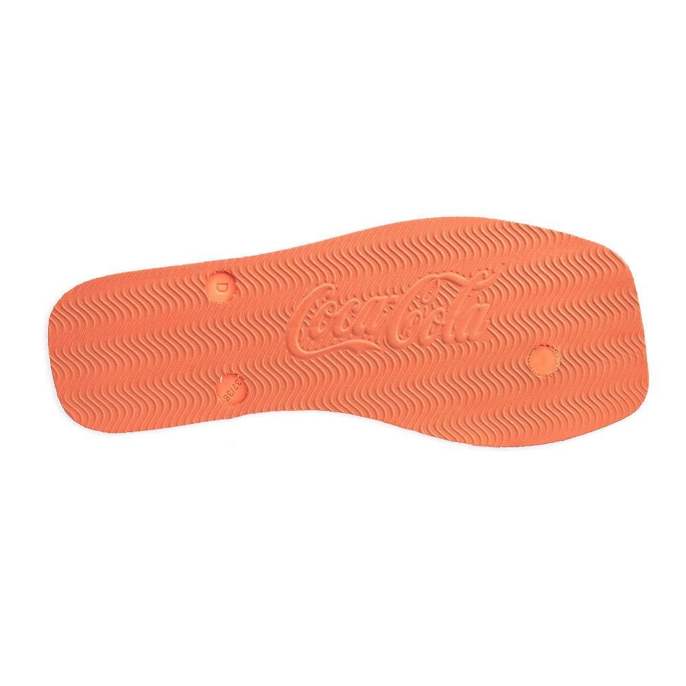 Chinelo Coca Cola Coke Sandal Feminino Laranja Neon Laranja 4