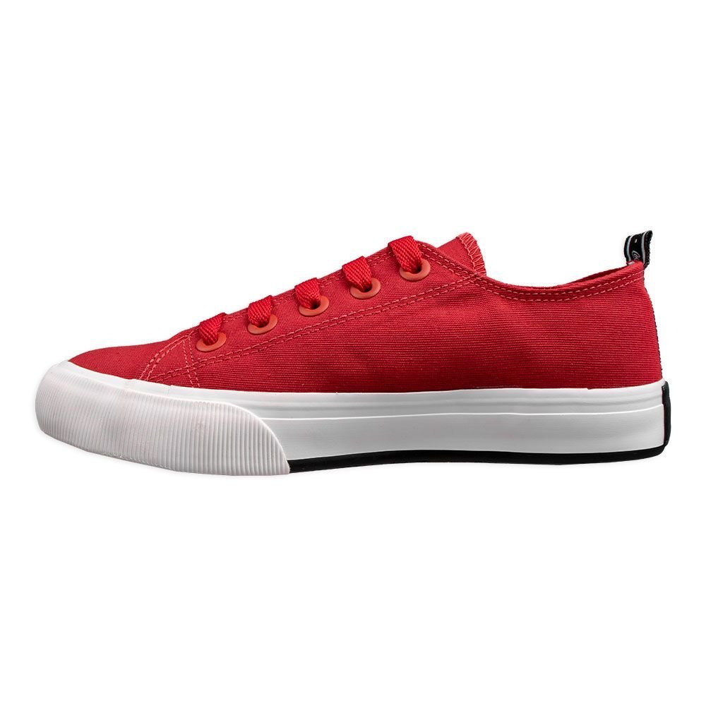 Tênis Coca-Cola Casual Canvas Vermelho Feminino Confortável Vermelho 3