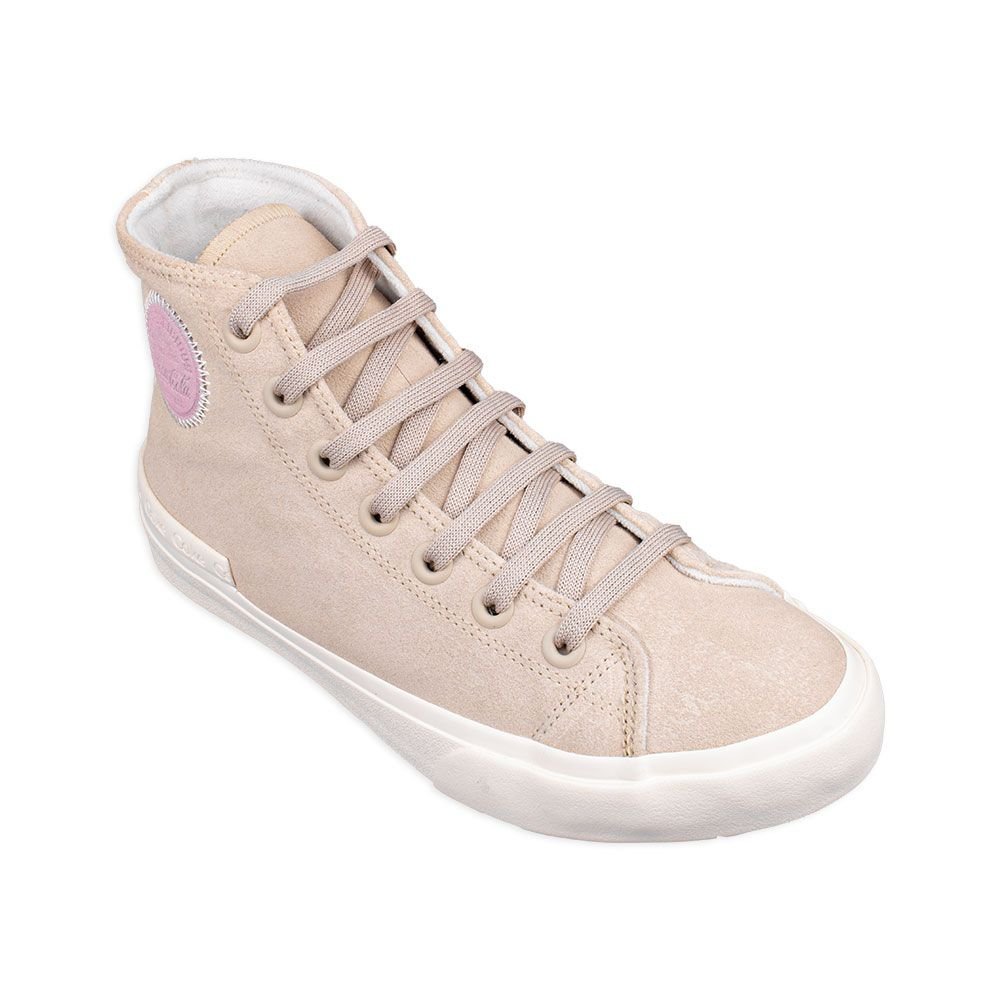 Tênis Coca-Cola Casual Sunset Suede Hi Areia e Rosa Feminino Rosa 4