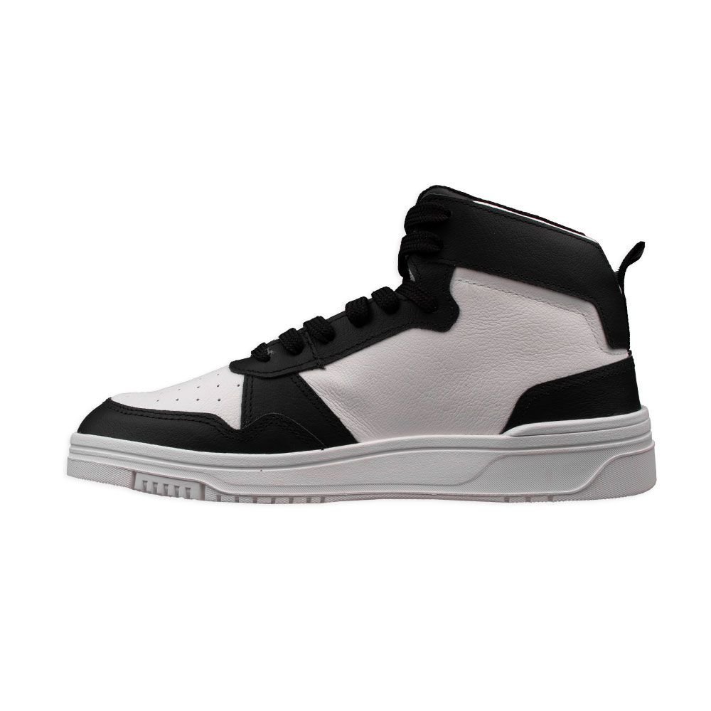 Tênis Coca-Cola March Ray Leather Hi Casual Masculino Branco Branco/Preto 3