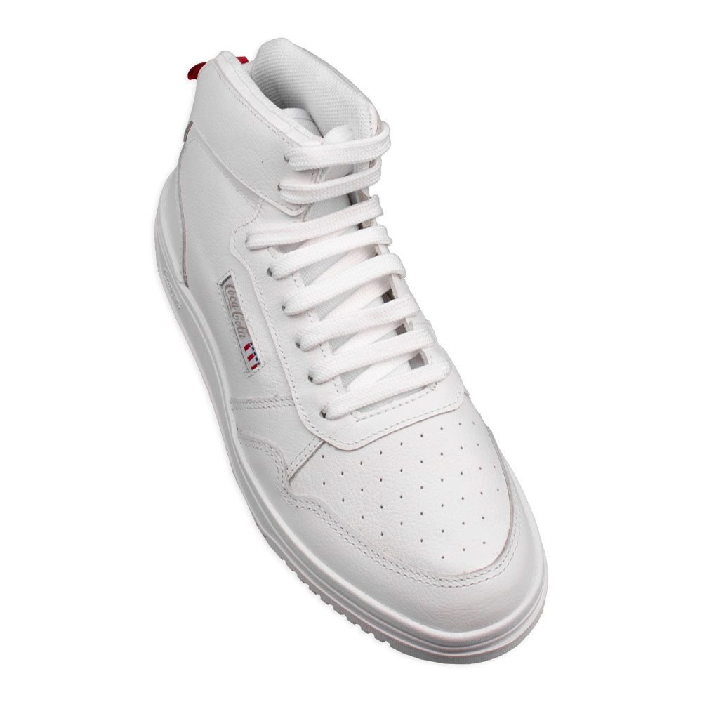 Tênis Coca Cola March Ray Leather Hi Masculino All White Branco 4