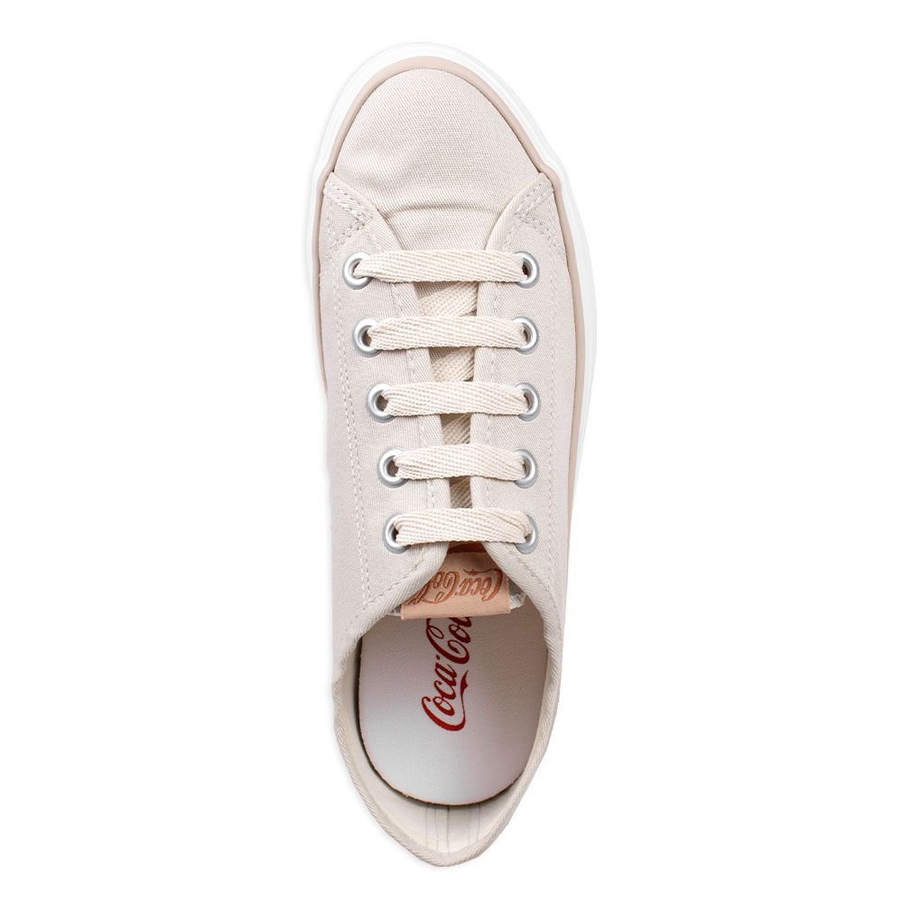 Tênis Coca Cola Stream Canvas Feminino Areia Areia 4