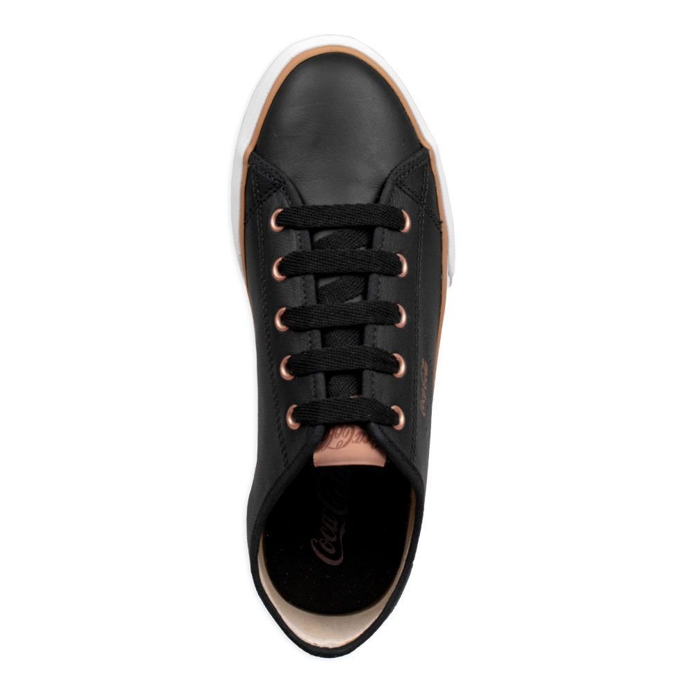 Tenis Coca Cola Stream Leather Feminino Preto 4
