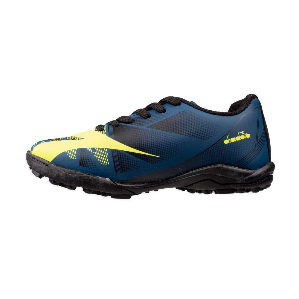 Chuteira Diadora Squadra Ii Infantil Society Azul/Amarelo 3
