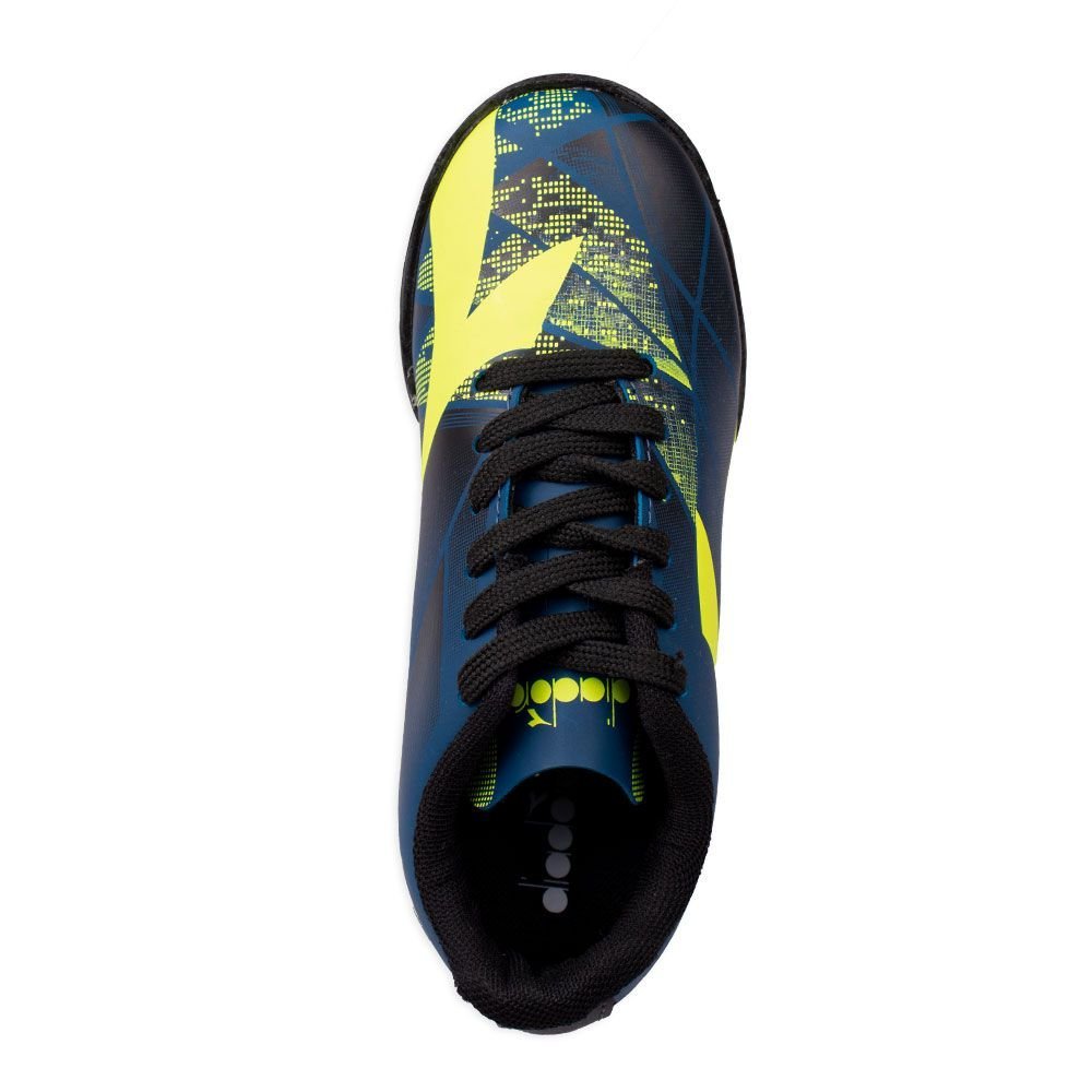 Chuteira Diadora Squadra Ii Infantil Society Azul/Amarelo 4