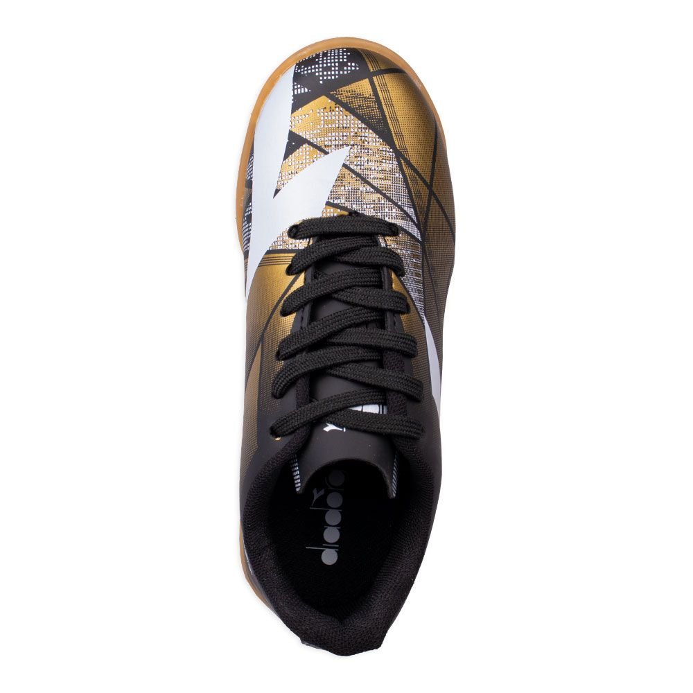 Chuteira Diadora Squadra Ii Infantil Futsal Preto/Dourado 4