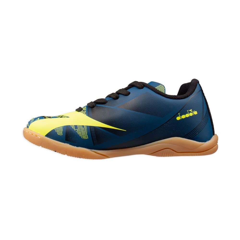 Chuteira Diadora Squadra Ii Infantil Futsal Azul/Amarelo 3