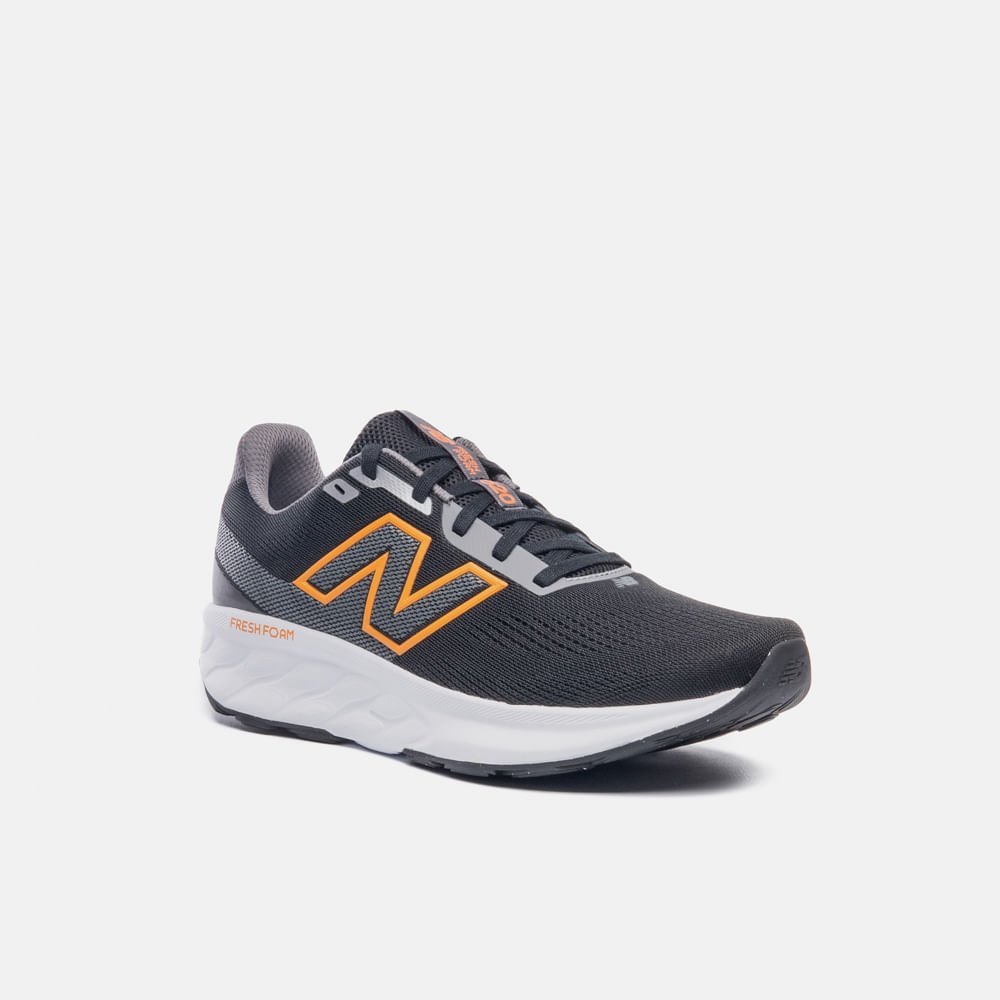 Tênis New Balance 520 V9 Masculino Preto/Laranja 2