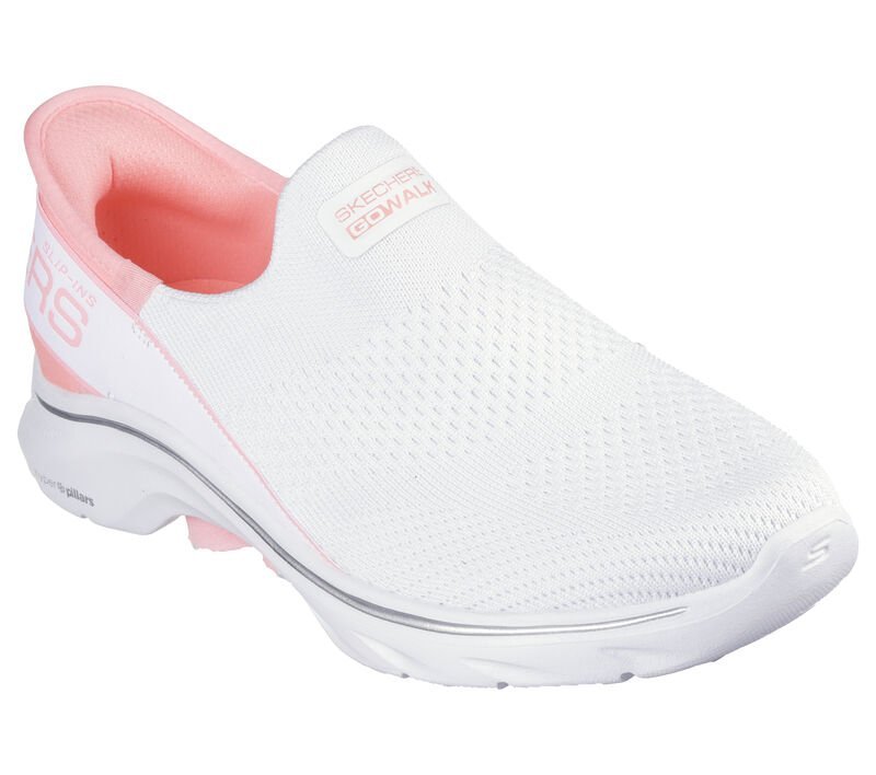 Tênis Skechers Go Walk 7 Feminino Branco/Rosa 2